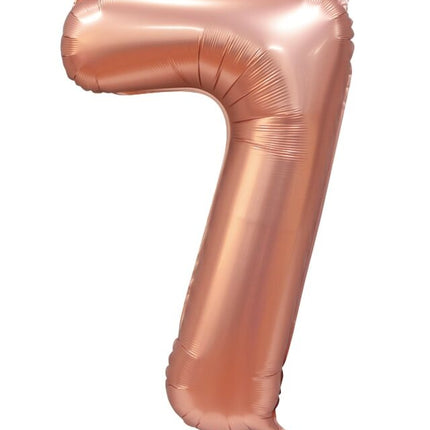 Rose Gold Figur Ballon 7 Jahre Glanz 86cm