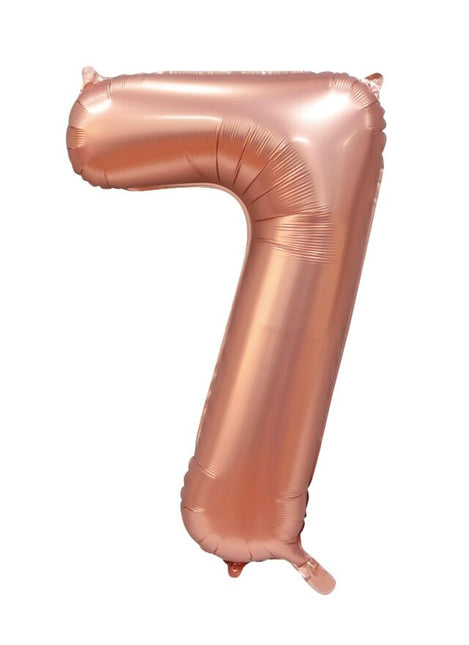 Rose Gold Figur Ballon 7 Jahre Glanz 86cm