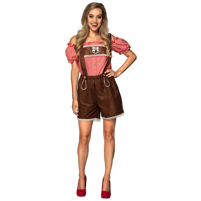 Damen Lederhosen mit Bluse