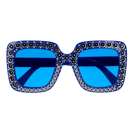 Blaue Brille Glitter