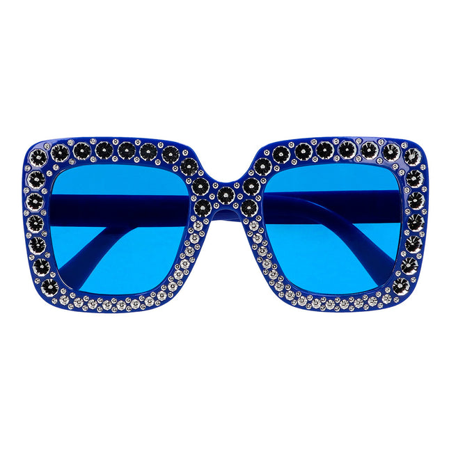 Blaue Brille Glitter