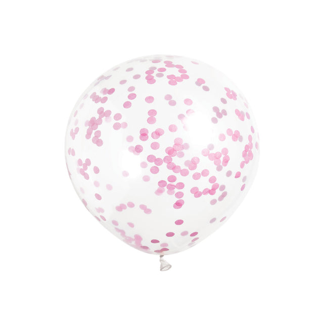 Konfetti Ballons Rosa 40cm 6Stk