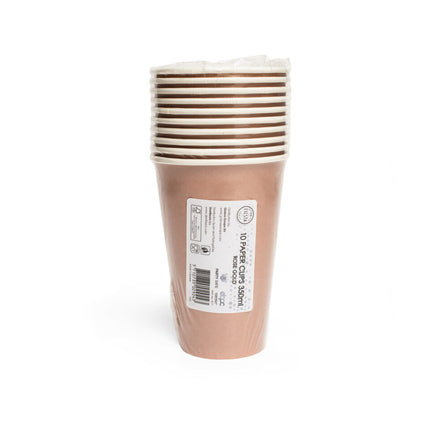 Rose Gold Becher Papier 350ml 10pcs