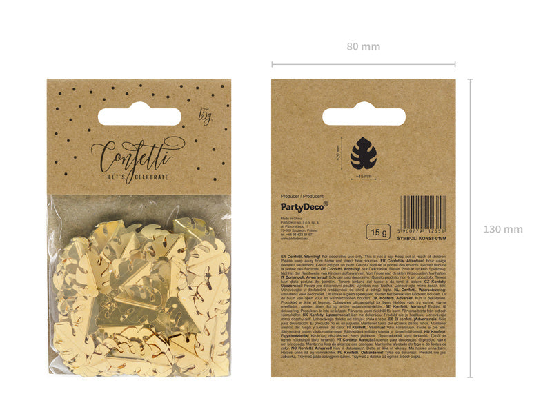 Konfetti-Blatt Gold