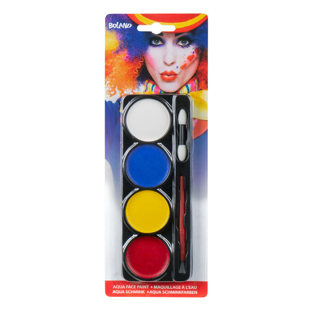 Clown Make Up Set Water Base 6 Stück