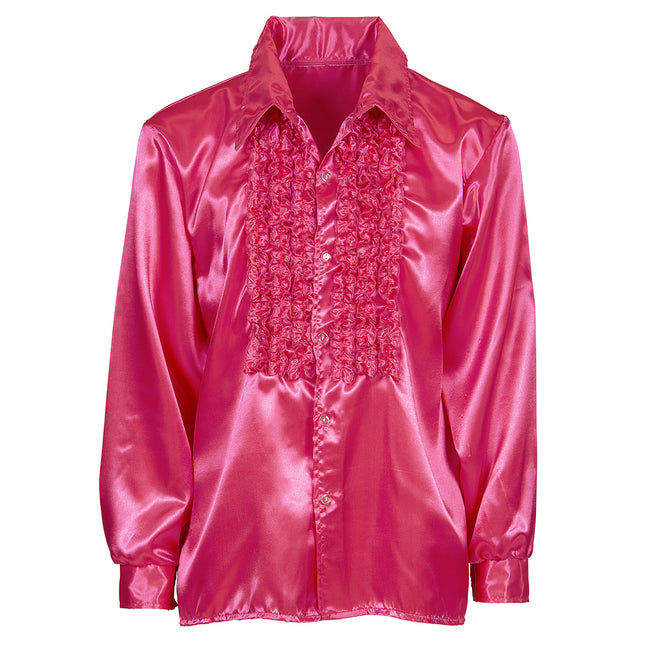 Disco 70S Bluse Rosa Männer