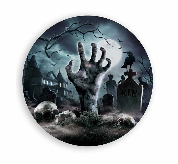 Halloween-Friedhofsteller 23cm 6 Stk.