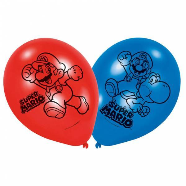 Super Mario Ballons 23cm 6Stk