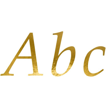 Buchstabenaufkleber Gold