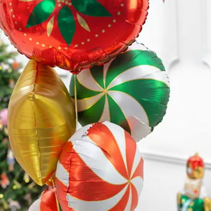 Heliumballon Weihnachtskugel leer 45cm