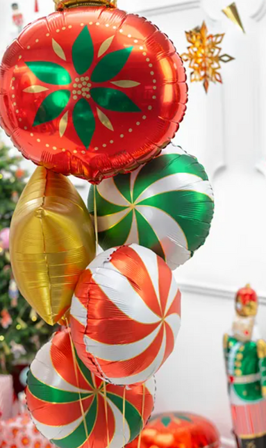 Heliumballon Weihnachtskugel leer 45cm