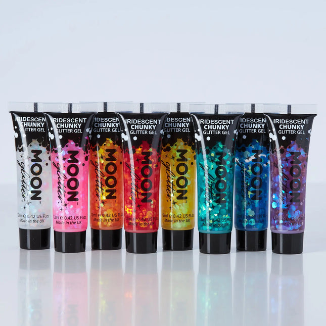 Moon Glitter Iridescent Chunky Glitter Gel Gelb 12ml