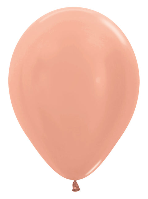 Luftballons Metallic Rose Gold 30cm 12 Stk.