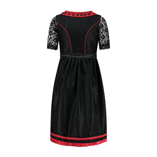 Schwarz Rotes Dirndlkleid Oktoberfest Damen 2 Stück