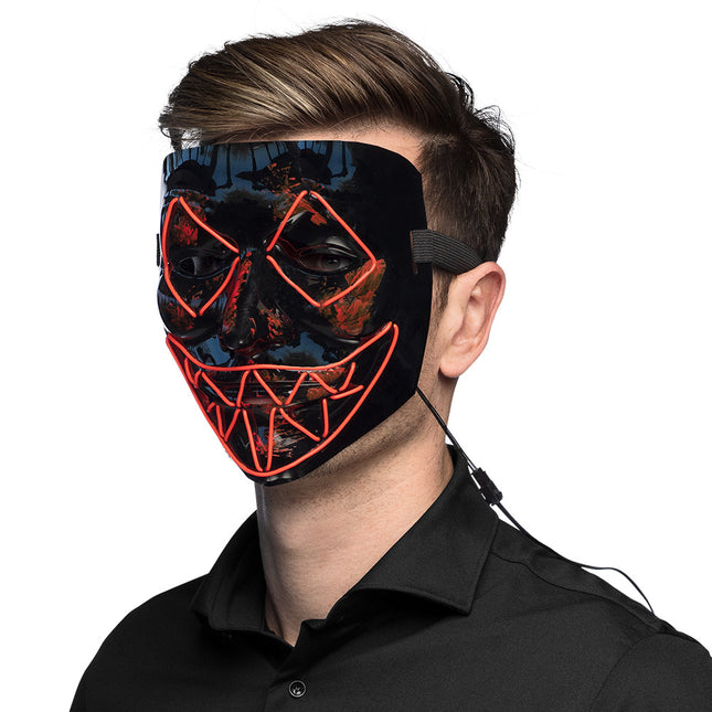 Halloween Led Maske Killer Lächeln Rot