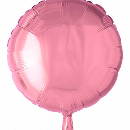 Helium Ballon Rund Hellrosa 46cm Leer