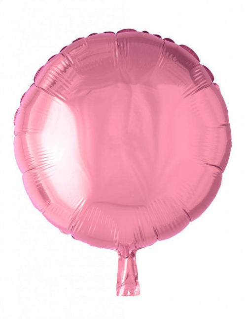 Helium Ballon Rund Hellrosa 46cm Leer