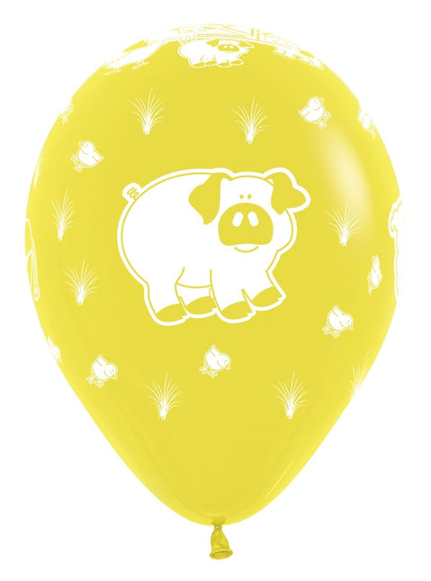 Ballons Bauernhof Tiere Mix 30cm 25Stk