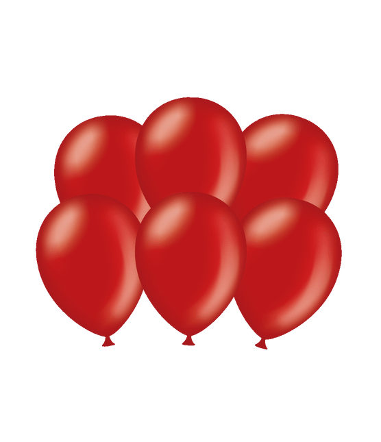 Rote Luftballons Metallic 30cm 6 Stk.