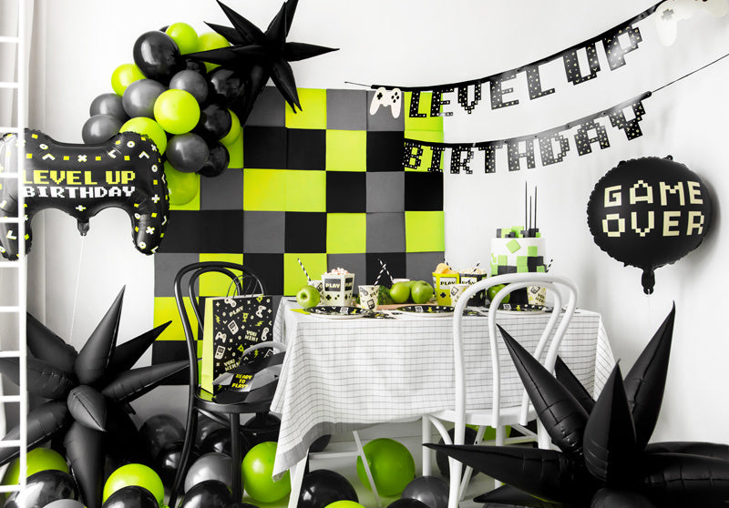 Gaming Party Banner Level Up Geburtstag 2.5m