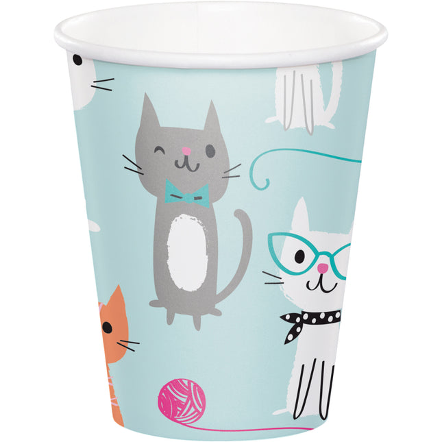 Party Cats Becher 256ml 8Stück