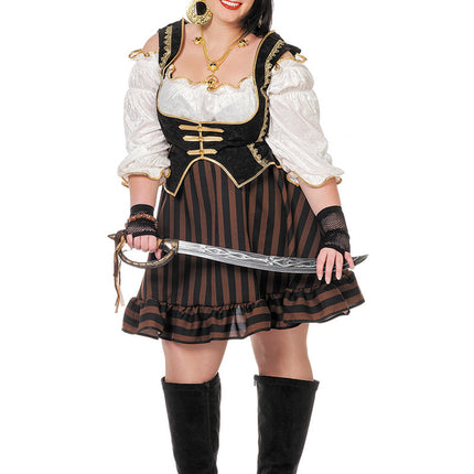 Piratenkostüm Damen Braun