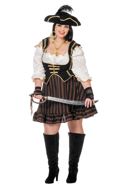 Piratenkostüm Damen Braun