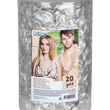 Hawaii Kranz Set Silber 20Stück