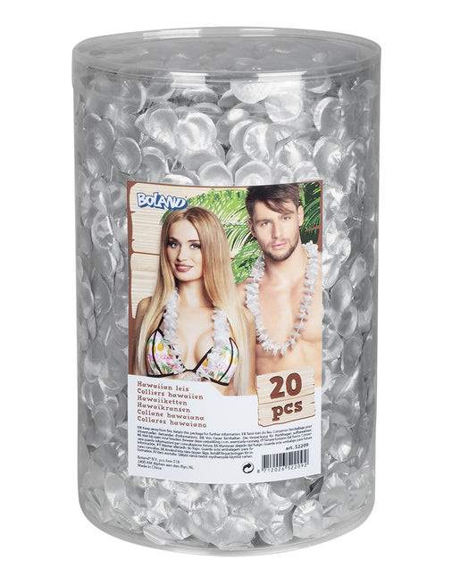 Hawaii Kranz Set Silber 20Stück