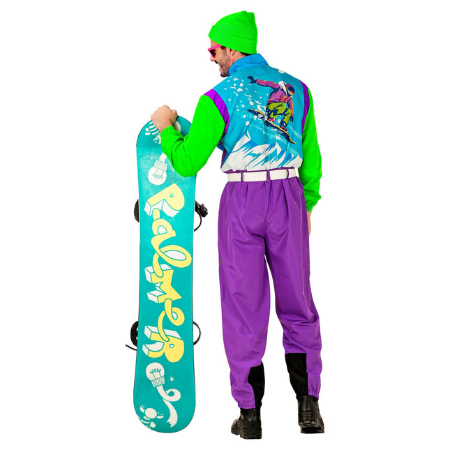 Neon 80er Skianzug Snowboarder