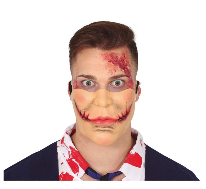 Halloween Halbmaske Horror-Mund