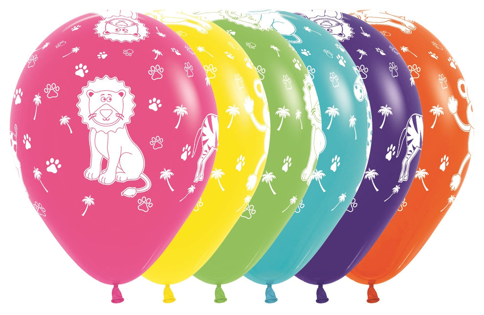 Ballons Dschungel Tiere Mode Mix 30cm 25Stk