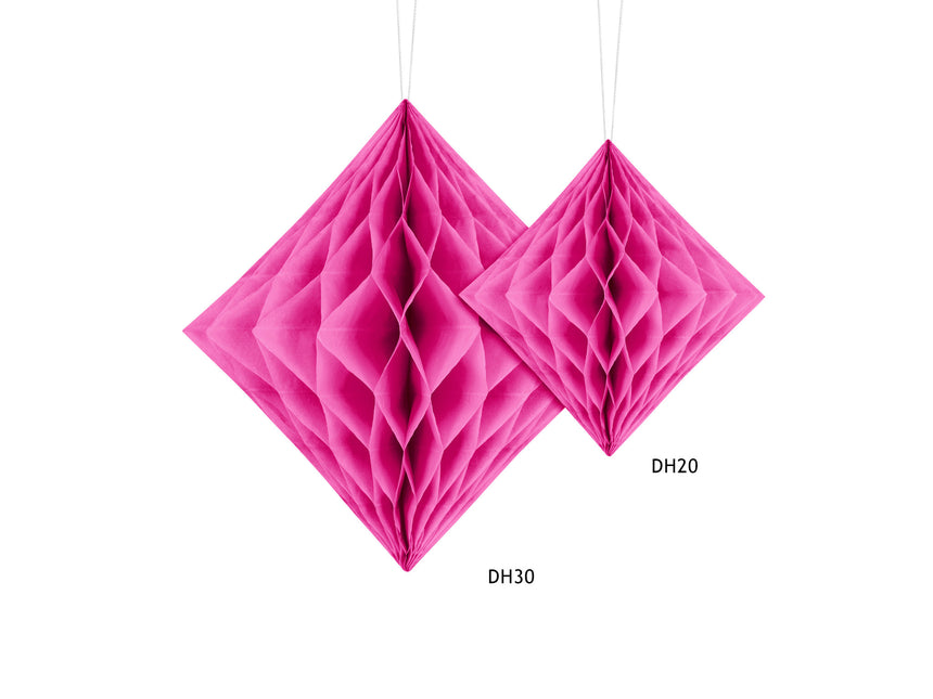 Honigwabe Diamant Fuchsia Quadrat 30cm