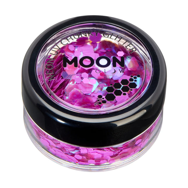 Moon Glow Neon UV Chunky Glitter Lila 3g