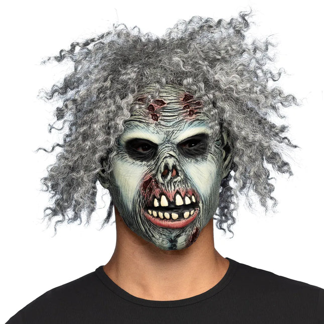 Halloween Maske Grau Zombie