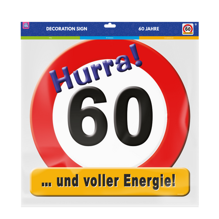 Türschild 60 Jahre 50cm