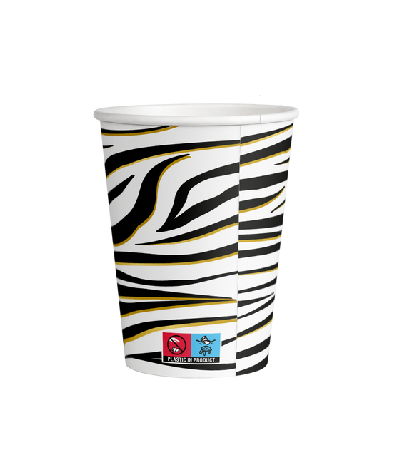 Zebra Becher 9cm 8Stk