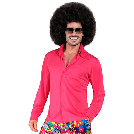 Disco 70S Bluse Rosa Männer Luxus