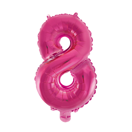 Folienballon Figur 8 Fuchsia XL 86cm leer