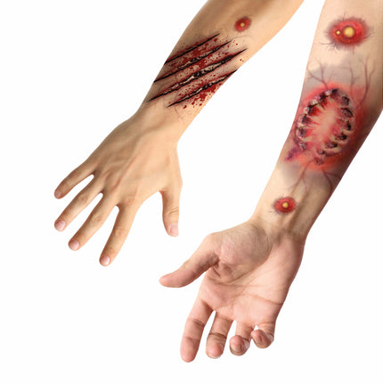 Halloween Fake Tattoos Wunden