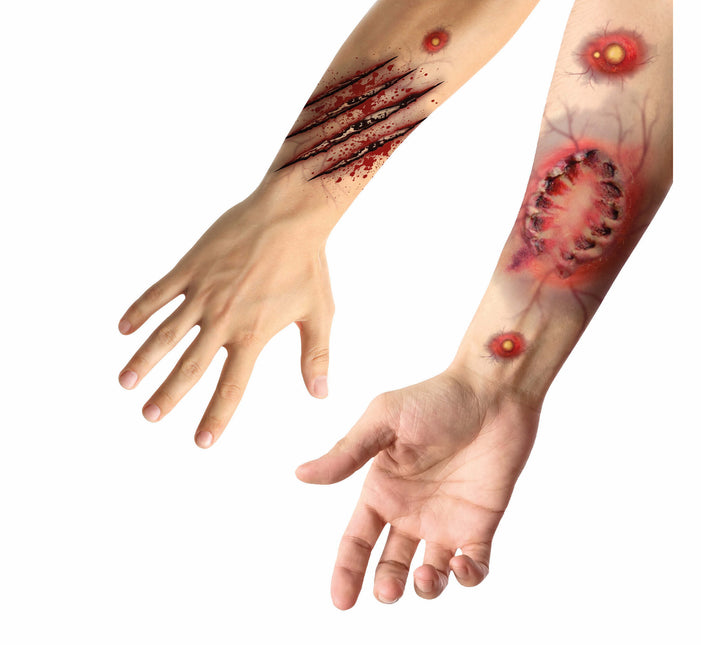 Halloween Fake Tattoos Wunden