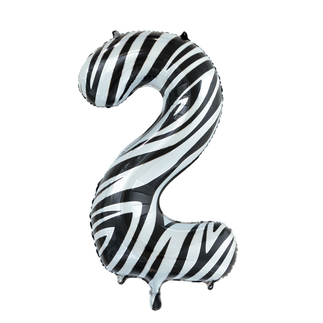 Folienballon Figur 2 Zebra XL 86cm leer