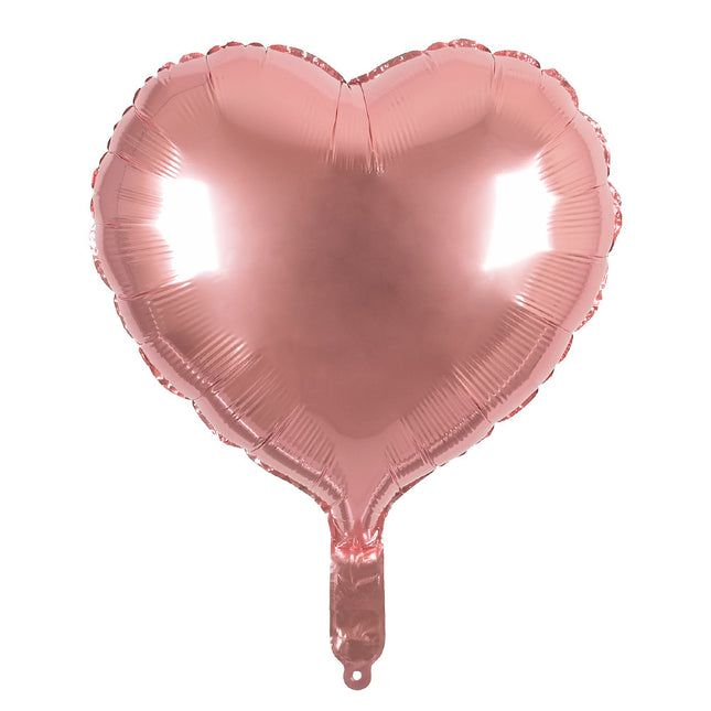 Rose Gold Helium Ballon Herz Leer 45cm