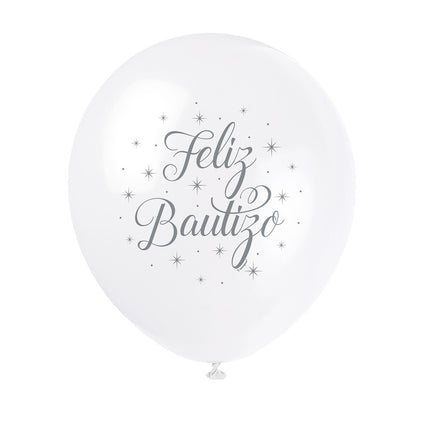 Taufe Ballons Feliz Bautizo 30cm 8Stk