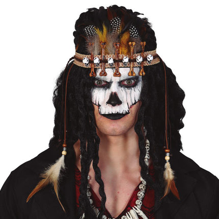 Halloween Haarband Voodoo Federn