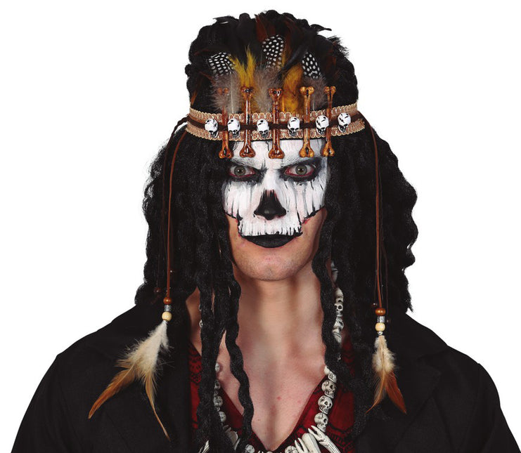 Halloween Haarband Voodoo Federn