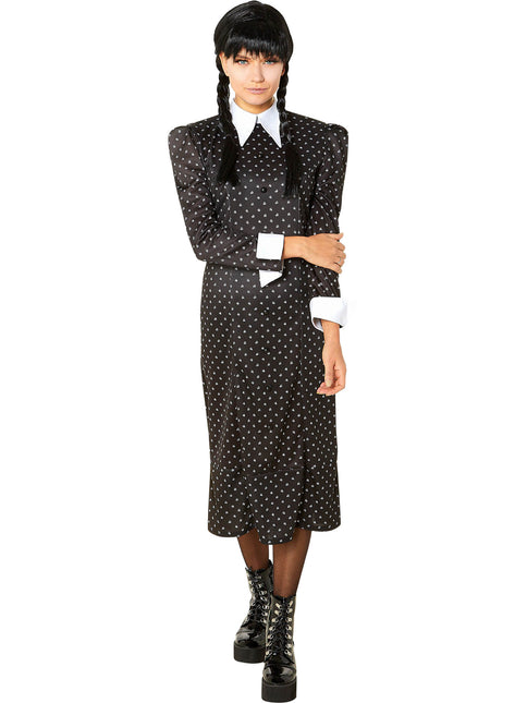 Halloween Kleid Mittwoch Addams Ladies