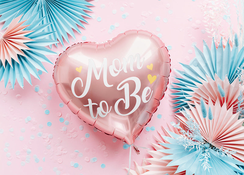 Helium Ballon Herz Mom To Be Rosa Leer 35cm