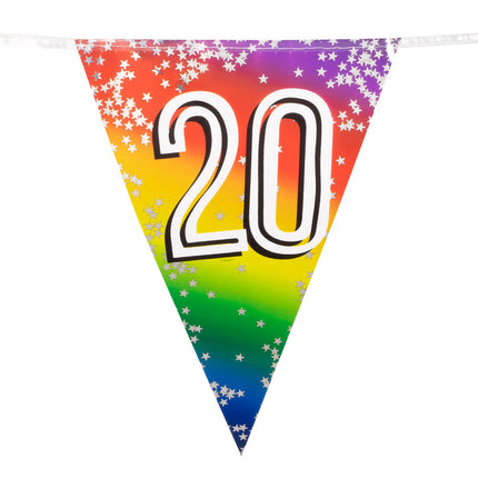 Regenbogengirlande 20 Jahre 6m