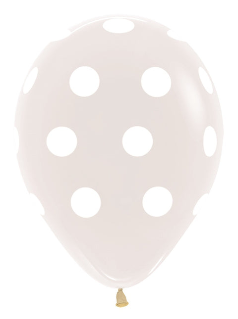 Ballons Polka Dots Klar 30cm 25Stk